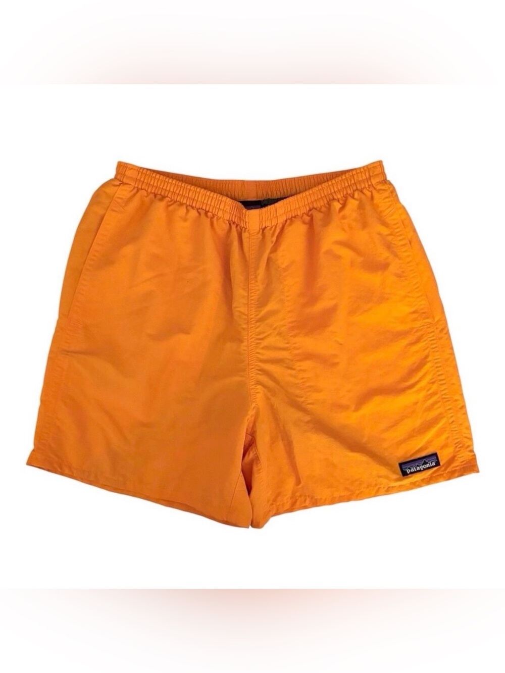 Men’s Size XS Patagonia Baggies Orange Shorts Lined 5” Ins Nylon Swim Surf Hike